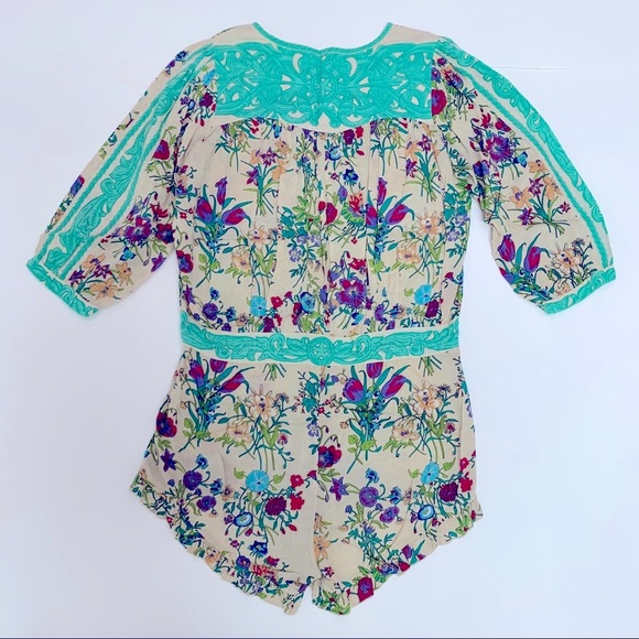 Spell & The Gypsy Teal Floral Gypsy Romper - Picture 8 of 14